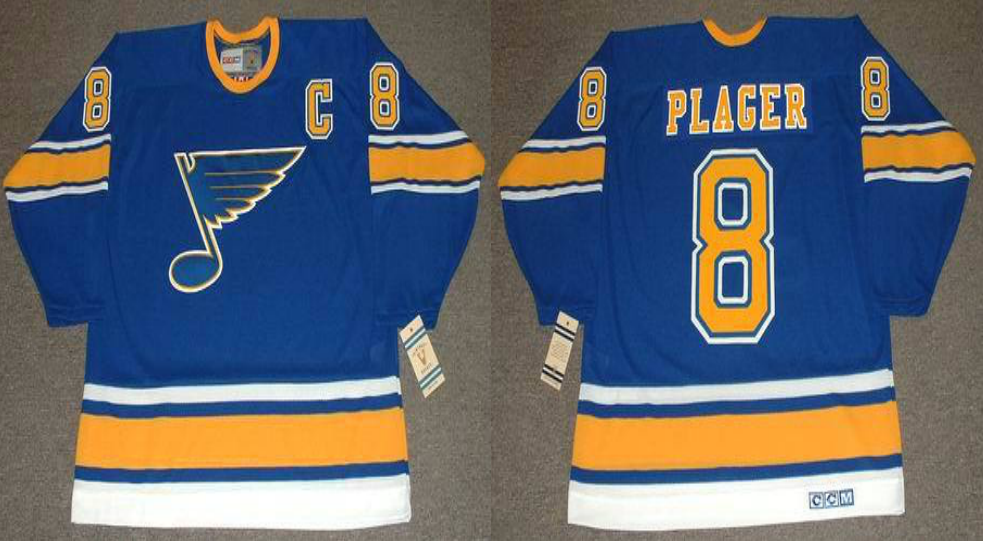 2019 Men St.Louis Blues 8 Plager blue CCM NHL jerseys